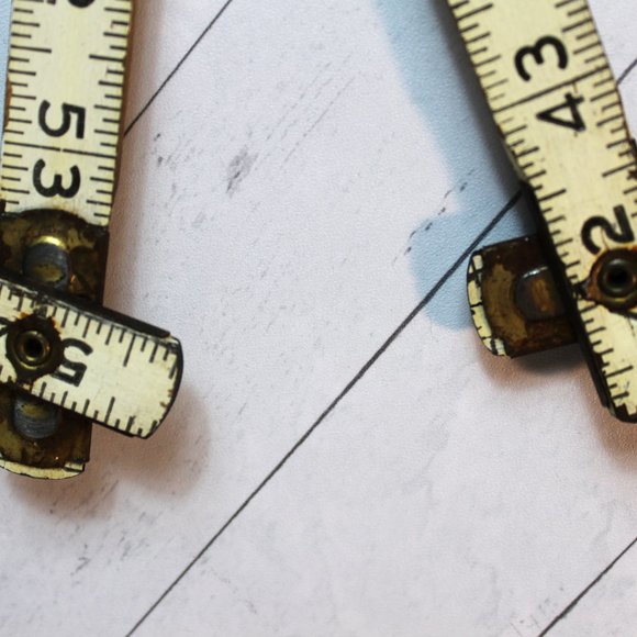 Vintage Columbia Eagle Master Quality Wood Metal Vintage Folding Hinged Ruler - Picture 3 of 5